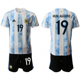 Argentina Fodboldtrøjer Kun Agüero 19 Børn Hjemmebanesæt 2020 Kort ærmer